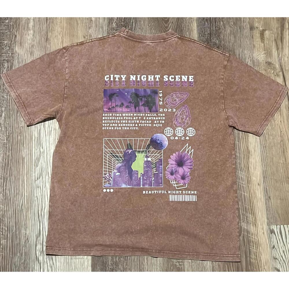 E#675-L-cotton 100%, super soft, super comfy, graphic tee